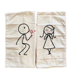 New HIS&HERS Queen Pillowcase Set